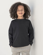 SF Minni - Kids  Drop Shoulder Slogan Top Black White /Titelbild