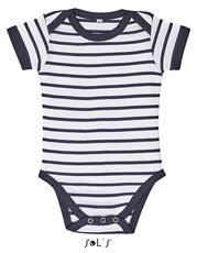 SOL S - Baby Striped Bodysuit Miles White Navy Red /Titelbild