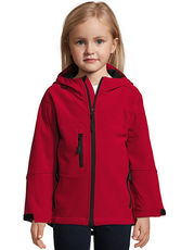 SOL S - Kids  Hooded Softshell Jacket Replay Black Royal Blue Pepper Red /Titelbild