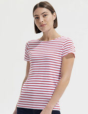 SOL S - Women s Round Neck Striped T-Shirt Miles White Red Navy /Titelbild