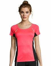 SOL S - Women s Short Sleeve Running Shirt Sydney White Neon Yellow Black Neon Coral /Titelbild