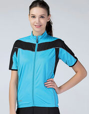 SPIRO - Women s Bikewear Full Zip Performance Top White Green Black Aqua /Titelbild