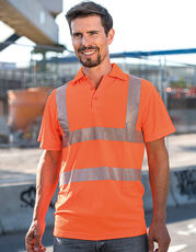 Korntex - Hi-Vis Broken Reflective Premium Polo Shirt Manchester Signal Yellow Signal Orange /Titelbild