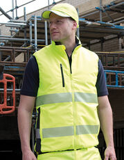 Result Safe-Guard - Reversible Soft Padded Safety Gilet Fluorescent Yellow Fluorescent Orange Navy /Titelbild