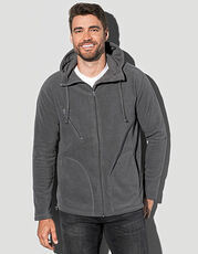 Stedman  - Hooded Fleece Jacket Black Opal Grey Steel (Solid) Blue Midnight /Titelbild