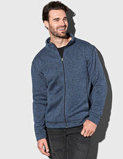 Stedman  - Knit Fleece Jacket Dark Grey Melange Marina Blue Melange Blue Melange Light Grey Melange /Titelbild