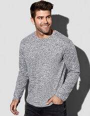 Stedman  - Knit Long Sleeve Sweater Marina Blue Melange Light Grey Melange Dark Grey Melange /Titelbild