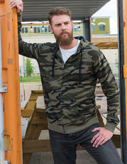 Burnside - Full Zip Camo Hooded Sweat Jacket Green Camo Black Camo /Titelbild