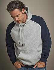 Tee Jays - Two-Tone Hooded Sweatshirt Heather Grey Dark Grey (Solid) Navy /Titelbild