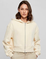 Ladies Short Oversized Zip Jacket