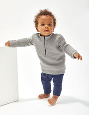 Babybugz - Baby Quarter Zip Sweat Heather Grey Melange Navy /Titelbild