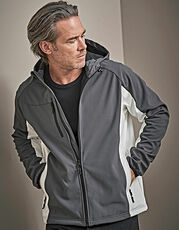 Tee Jays - Men s Hooded Lightweight Performance Softshell Jacket Black Dark Grey (Solid) Navy Off White /Titelbild