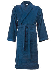 The One Towelling  - Organic Bathrobe White Anthracite Navy Blue /Titelbild