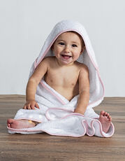 Towel City - Babies Hooded Towel White Pink Blue /Titelbild