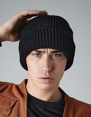 Beechfield - Classic Waffle Knit Beanie Black French Navy /Titelbild