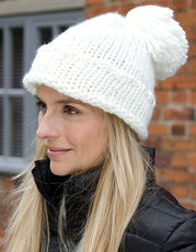 Result Winter Essentials - Spider Pom-Pom Hat Black Ivory /Titelbild