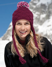 Result Winter Essentials - Glacier Pom-Pom Hat Navy Burgundy /Titelbild