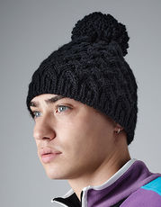 Beechfield - Vermont Beanie Black Off White /Titelbild