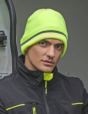 Atlantis Headwear - Workout Beanie Recycled Yellow Fluo Black Orange Fluo /Titelbild