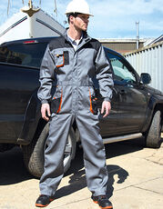 Result WORK-GUARD - Lite Coverall Royal Grey Black Navy Orange /Titelbild