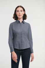 Ladies´ Long Sleeve Fitted Polycotton Poplin Shirt