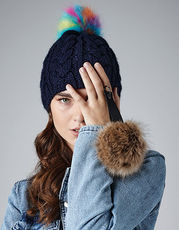 Beechfield - Faux Fur Pop Pom Key Ring Luna Robyn Hazel Koko Tiffany Pixie Bella /Titelbild