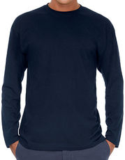 B&C - T-Shirt Exact 150 Long Sleeve Ash (Heather) Sport Grey (Heather) Dark Grey (Solid) White Royal Blue Navy Bottle Green Black Red Atoll /Titelbild