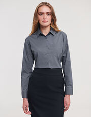 Ladies´ Long Sleeve Classic Polycotton Poplin Shirt