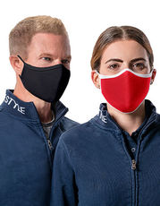 HRM - Premium Mund-Nasen-Maske (AFNOR Standard zertifiziert; 3er Set) Red Black White Navy /Titelbild