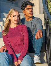 Next Level Apparel - Unisex Sueded Long Sleeve Crew T Heather Charcoal (Sueded) Heather Cool Blue (Sueded) Midnight Navy Heather Maroon (Sueded) Heather Forest Green (Sueded) Heather Metal (Sueded) White Dark Heather Grey (Sueded) /Titelbild