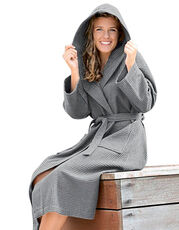 ARTG - Robezz  Waffle Bathrobe With Hood Deep Blue French Navy Army Green Anthracite Grey Jeans Blue Graphite Aqua Blue Black White Fire Red Pink True Blue Light Pink Light Grey Terra Old Pink /Titelbild