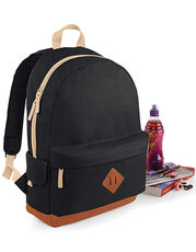 BagBase - Heritage Backpack Black French Navy /Titelbild