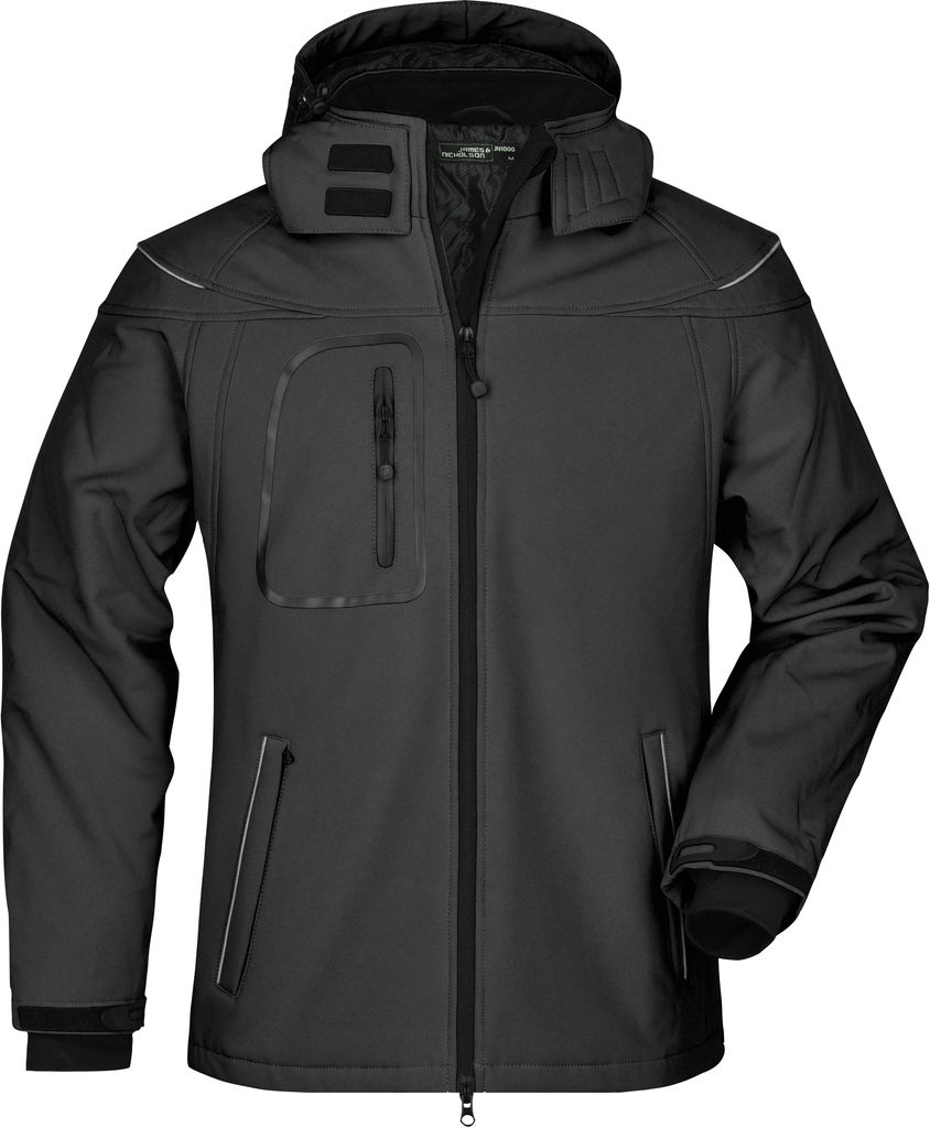 James /& Nicholson Herren Softshelljacke Gefütterte Softshell Wintersport Jacke
