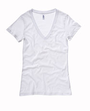 Damen Jersey Deep V-Ausschnitt T-Shirt