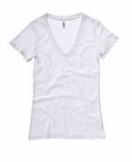 Damen Jersey Deep V-Ausschnitt T-Shirt