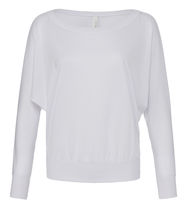 Damen Flowy schulterfreies T-Shirt langarm