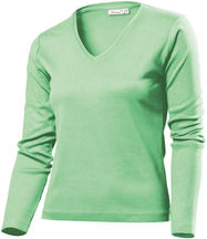 Damen Heavy T-Shirt V-Neck langarm