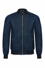 Herren Denim Bomber Jacke