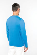 Herren V-Ausschnitt T-Shirt langarm