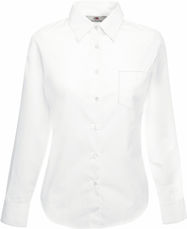 F.O.L. | Lady-Fit Poplin Shirt LSL Popeline Bluse langarm