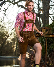 Herren Lederhose kurz
