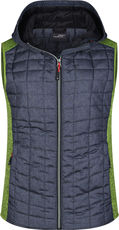 Damen Hybrid Strickfleece Gilet