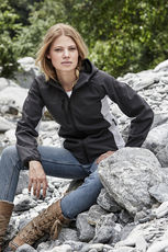 Damen Kapuzen 3-Lagen Softshell Jacke