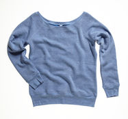 Triblend Sweater mit U-Boot Ausschnitt