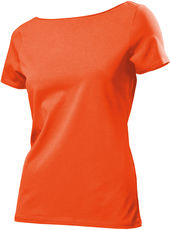 Hanes | TasTy Boat Neck Damen Stretch T-Shirt mit U-Boot Ausschnitt