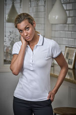 Schweres Damen Stretch Piqué Polo