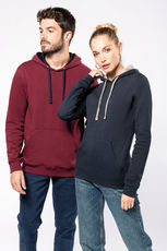 Damen Kontrast Kapuzen Sweater