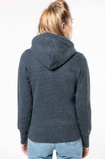 Damen Vintage Kapuzen Sweatjacke