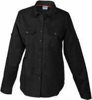 Twill Bluse mit Krempelärmel