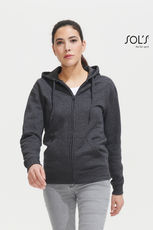 Damen Sweatjacke mit gefütterter Kapuze